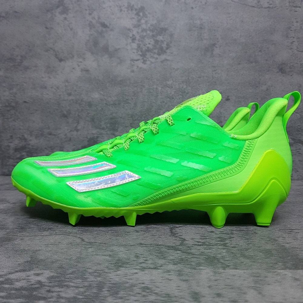 ADIDAS Adizero Big Mood Football‎ Cleats Mens Size 13 Solar Green Silver GX7891